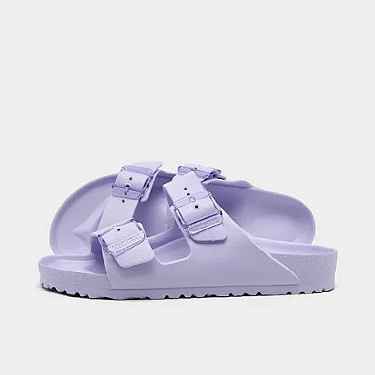 Birkenstock Women's Arizona EVA Stealth Buckle Sandals in Purple Fog Size: 36