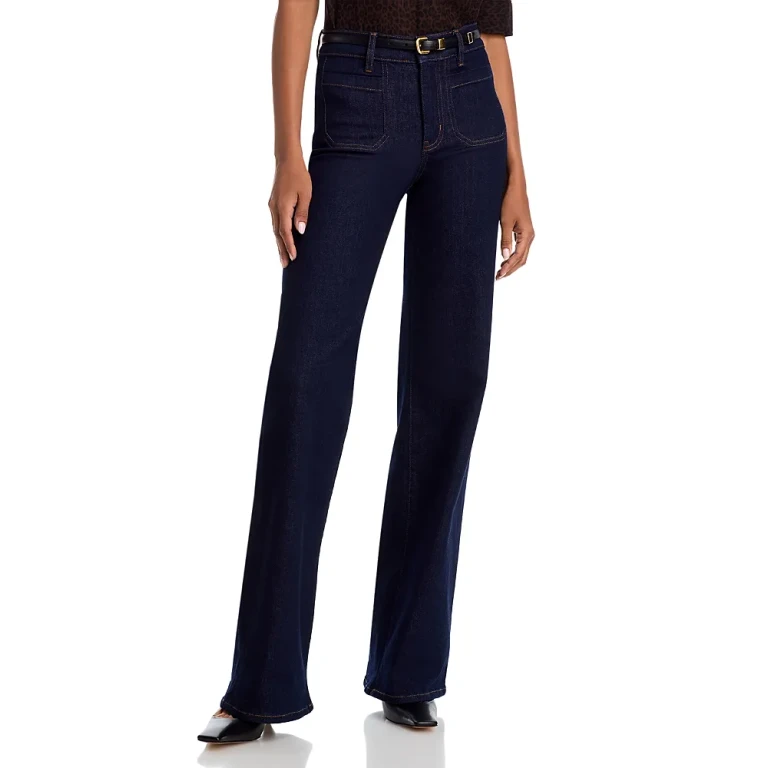 Frame Le Slim High Rise Palazzo Jeans in Rinse