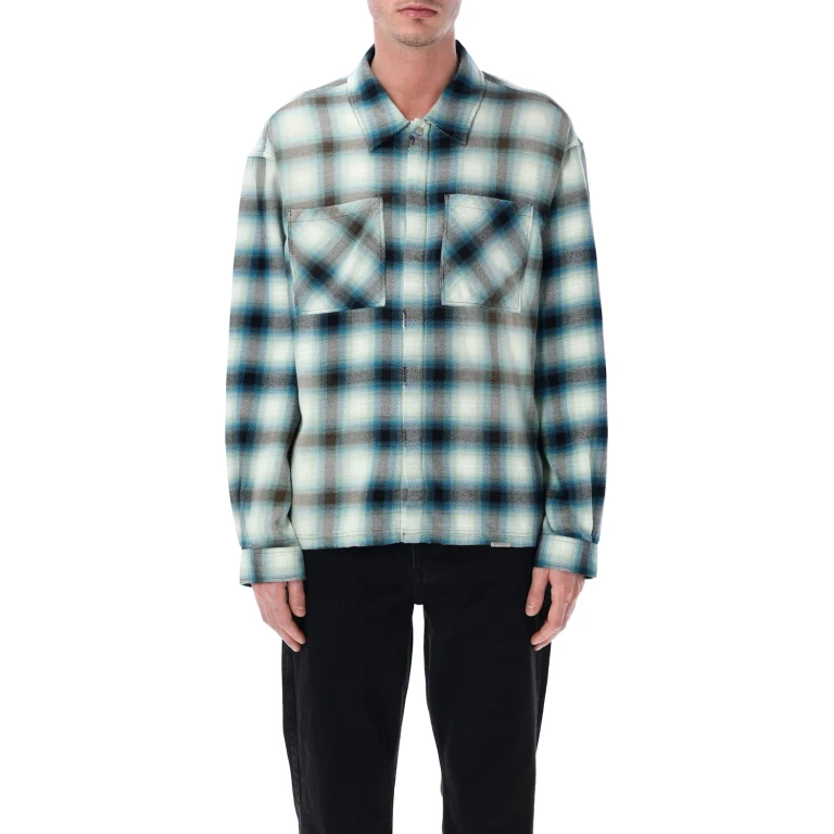Sun-bleached Cotton Flannel Shirt (MLM100107-08)