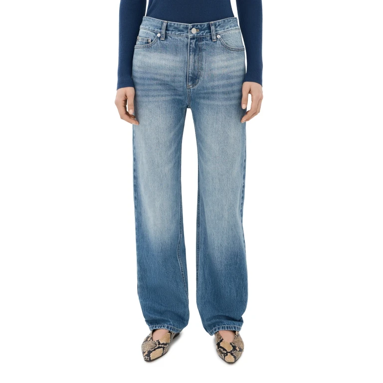 Tibi Selvedge Denim 5 Pocket Alec Jeans Classic Blue 27