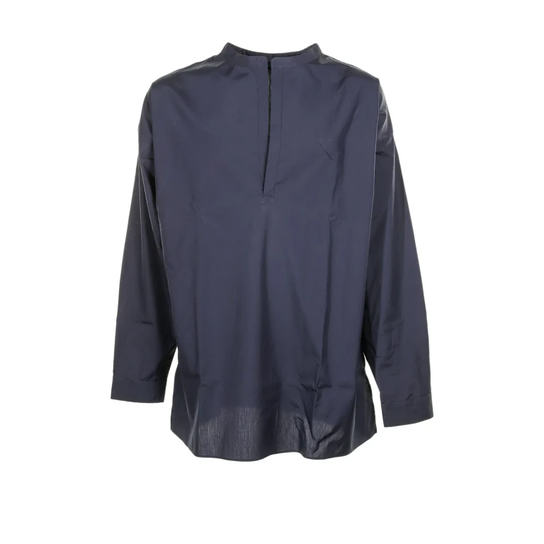 Prada Langarmhemd aus Baumwolle in Blau