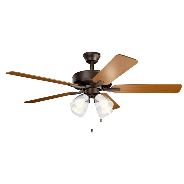 4-Light 52" Indoor Ceiling Fan in Satin Natural Bronze