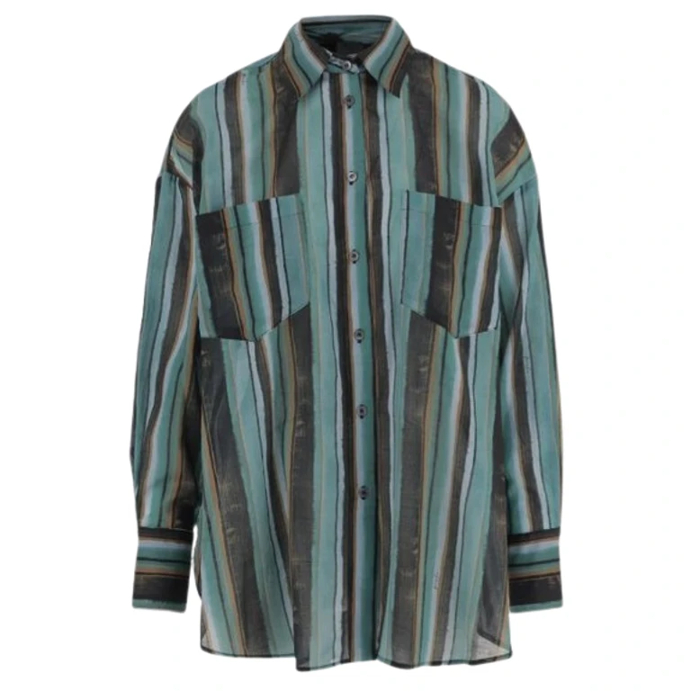 Pinko Shirts Blue Cotton - Women