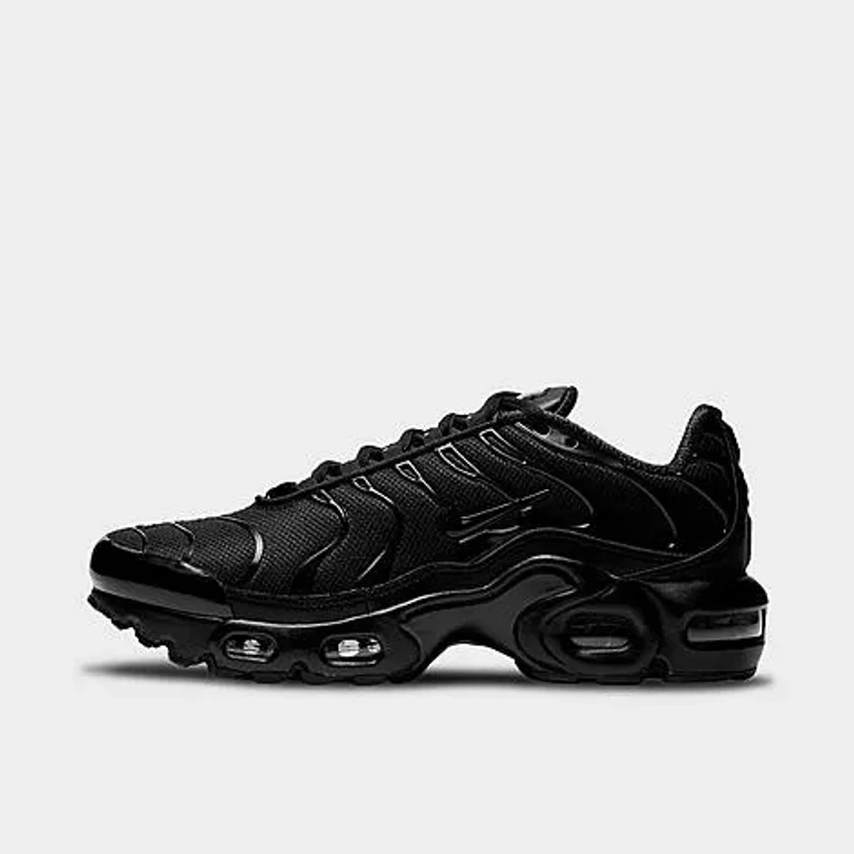 Nike Big Kids Air Max Plus Casual Shoes in Black Size: 3.5