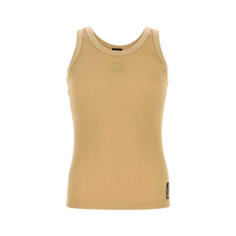 Fendi Camel Stretch Nylon Tank Top