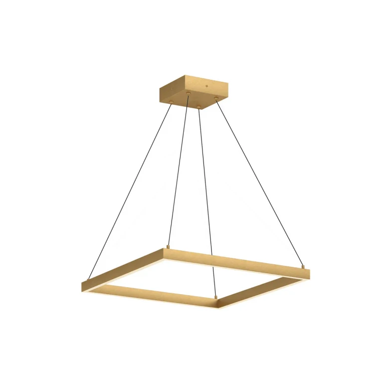 Brushed Gold LED Pendant from the Piazza Collection