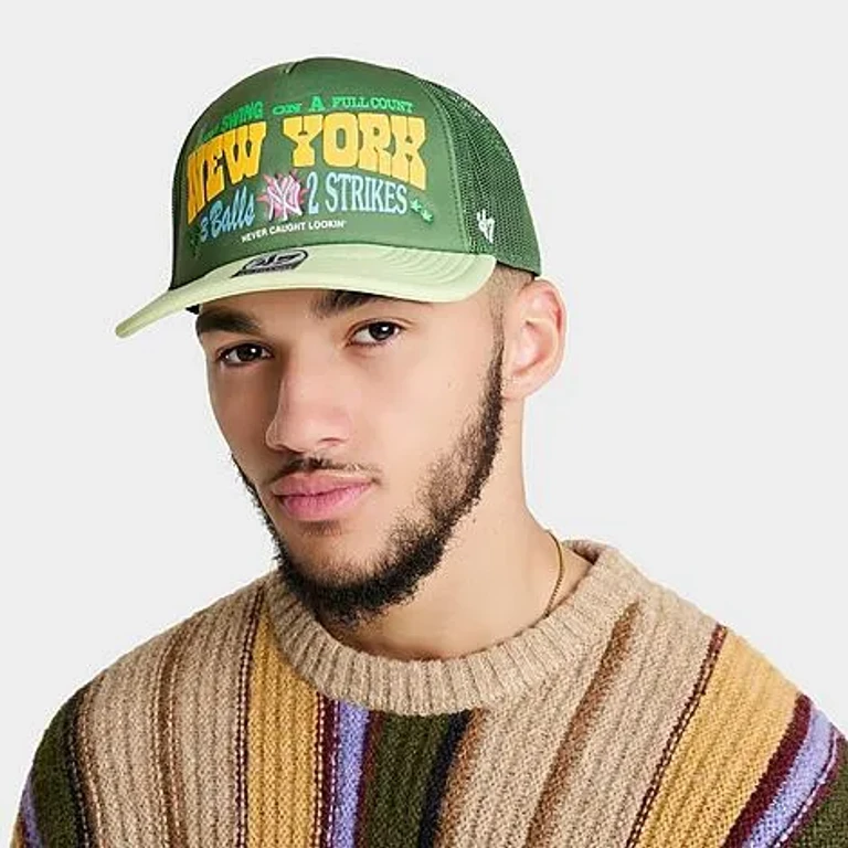 47 Brand '47 New York Yankees MLB HITCH Trucker Hat in Fatigue Green