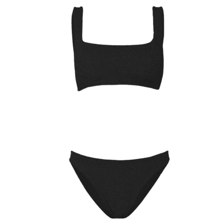 HUNZA G LONDON Sea clothing Black Polyester Elastane - Women