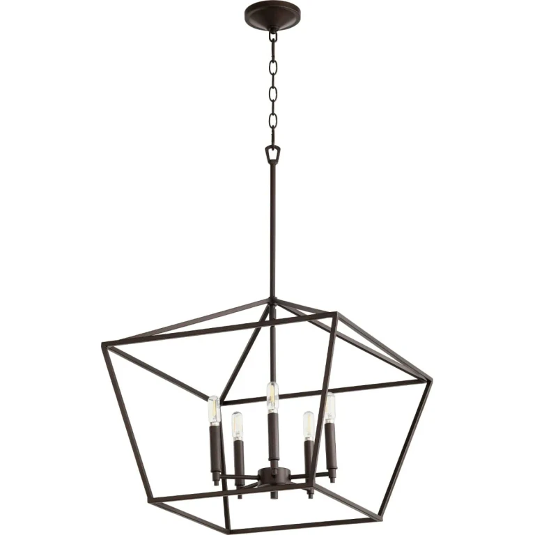 Quorum Gabriel 5-Light 21" Foyer Light in Oiled Bronze