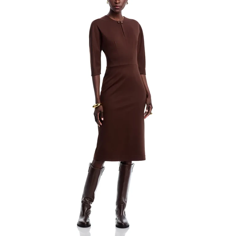 Fabiana Filippi Three Quarter Sleeve Midi Dress