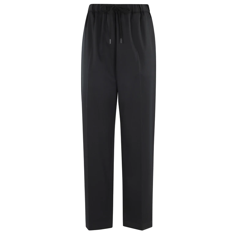 MM6 Maison Margiela Pants Black Lana Vergine Pantaloni - Women