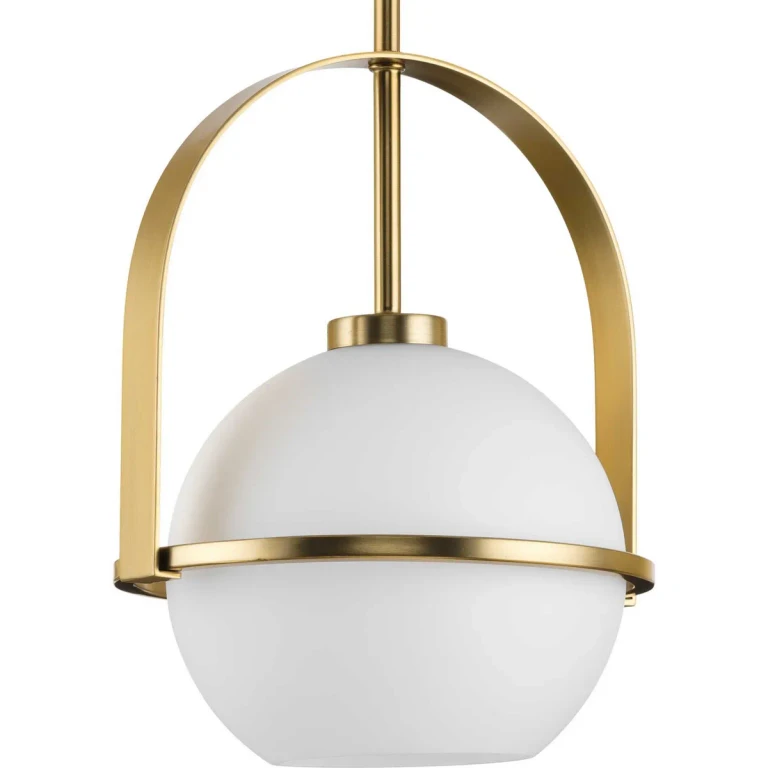 Brushed Bronze One Light Pendant from the Delayne Collection