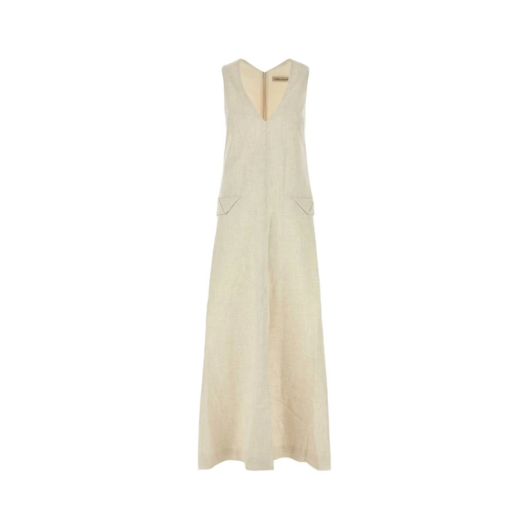 Camilla And Marc Sand Stretch Polyester Blend Floris Dress Ivorymarle Abiti - Women