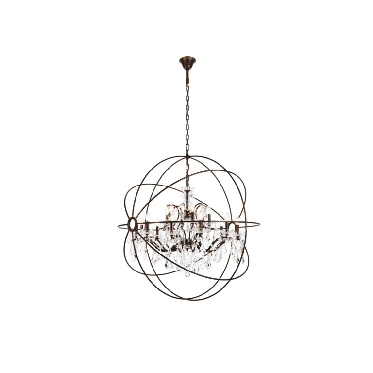 Dark Bronze 18 Light Chandelier from the Geneva Collection