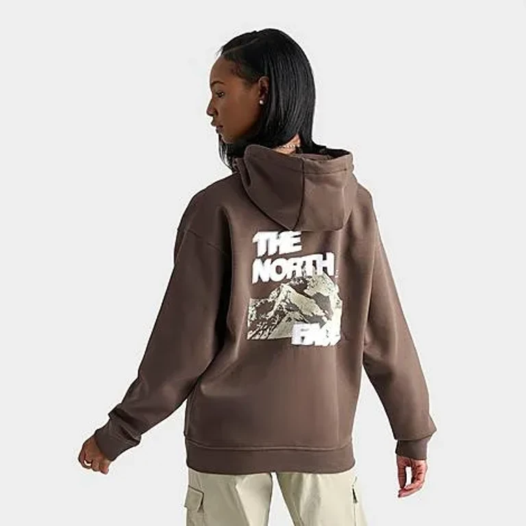 The North Face Women's Dark Matter Oversized Pullover Hoodie in Smoky Brown/Desert Size: XS