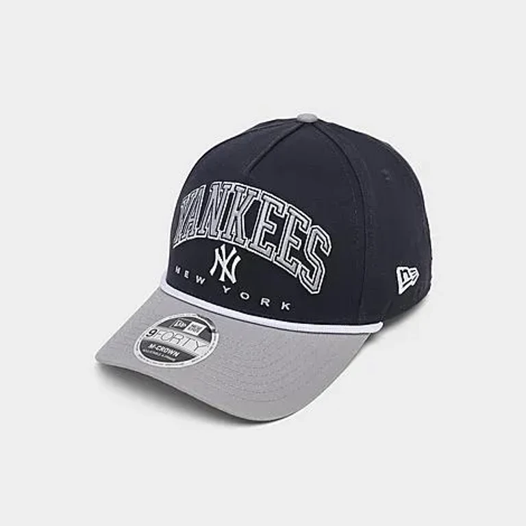 뉴에라 뉴욕 양키스 MLB 9FORTY 로프 A-프레임 스냅백 모자 네이비/그레이