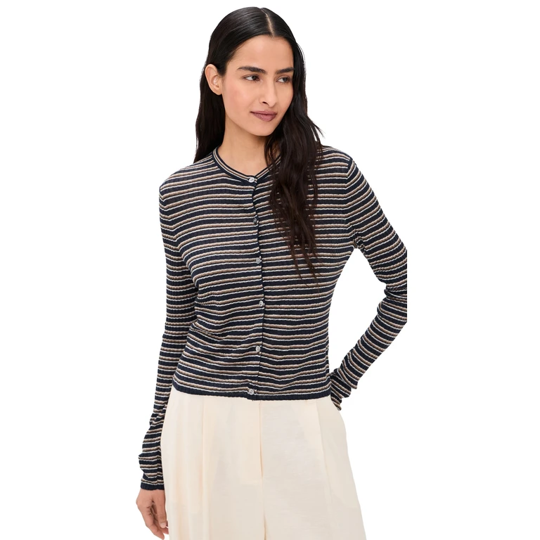 Theory Cropped Cardigan Nocturne Blue Multi S