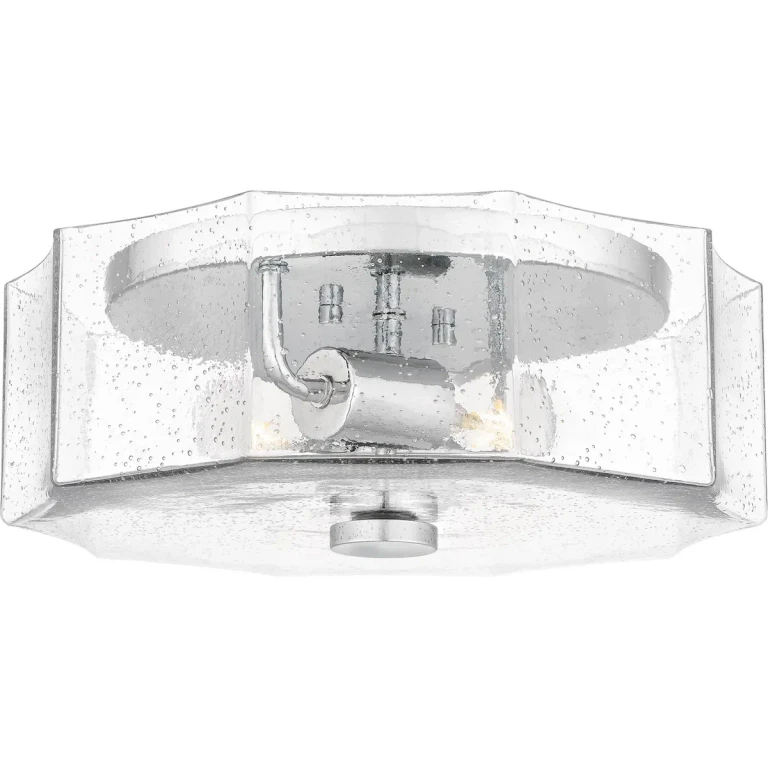 Polished Chrome Two Light Flush Mount from the Quoizel Flush Mount Collection