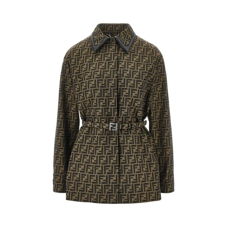 FENDI FF ジャカードキャンバス シャツジャケット レディース 38