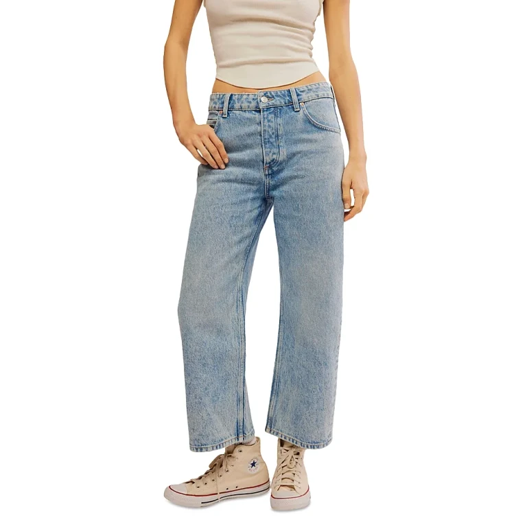 Free People Deep Trance Dropped Boyfriend Jeans in Sweet Dreams