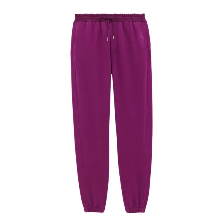 Saint Laurent Mens Fuchsia Embroidered-Logo Cotton Track Pants