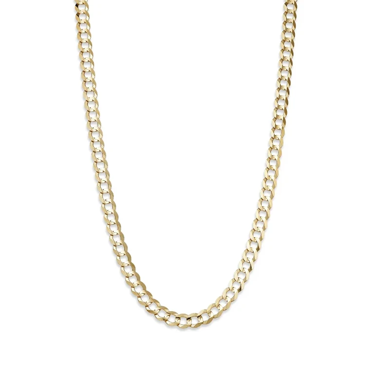 Men's Comfort Curb Link Chain Necklace in 14K Yellow Gold, 22