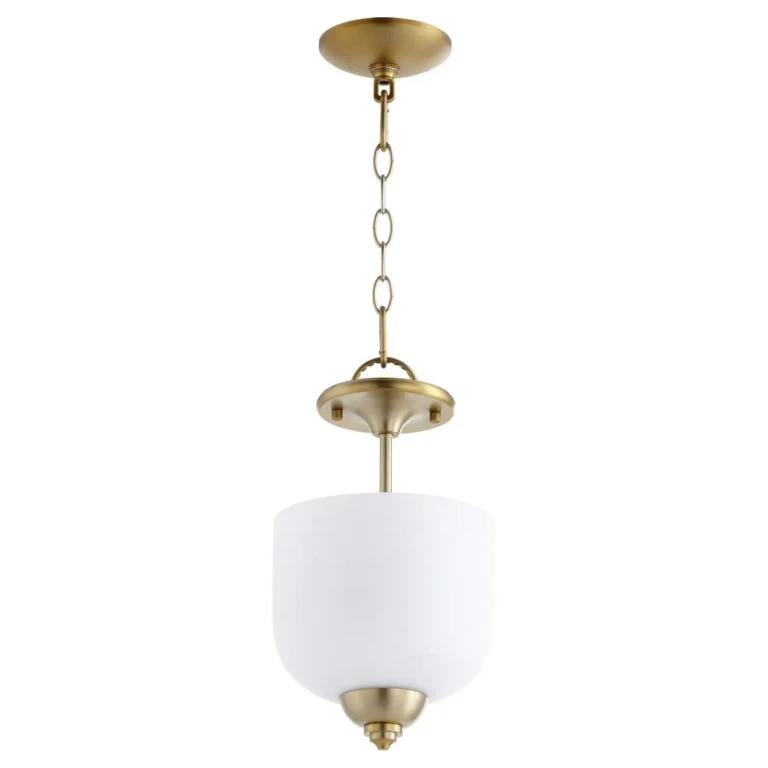 Quorum Richmond 3-Light Pendant Light in Aged Brass