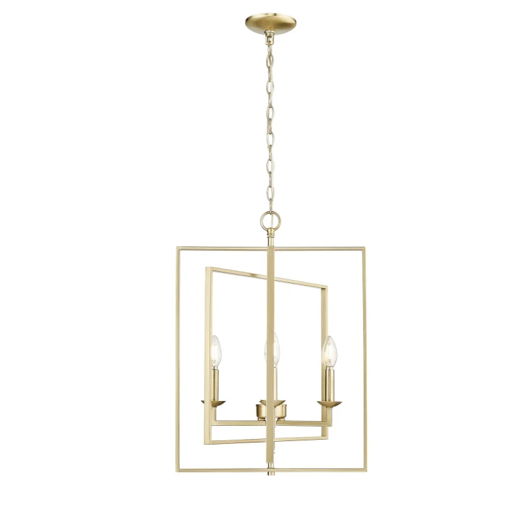 Modern Gold Four Light Pendant from the Nellis Collection