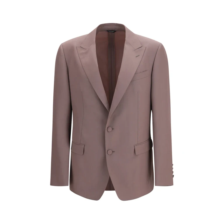 Single-breasted Wool Poplin Jacket