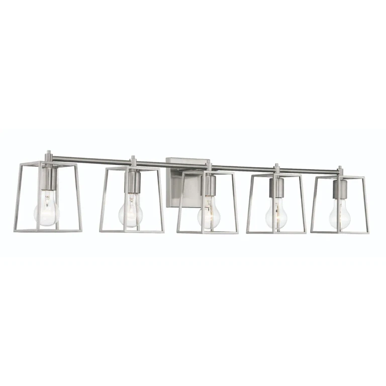 Dunn 5-Light Bathroom Vanity Light in Brushed Polished Nickel