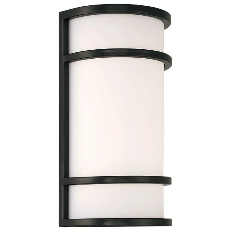 Black LED Outdoor Wall Mount from the Cove Dual Voltage Collection