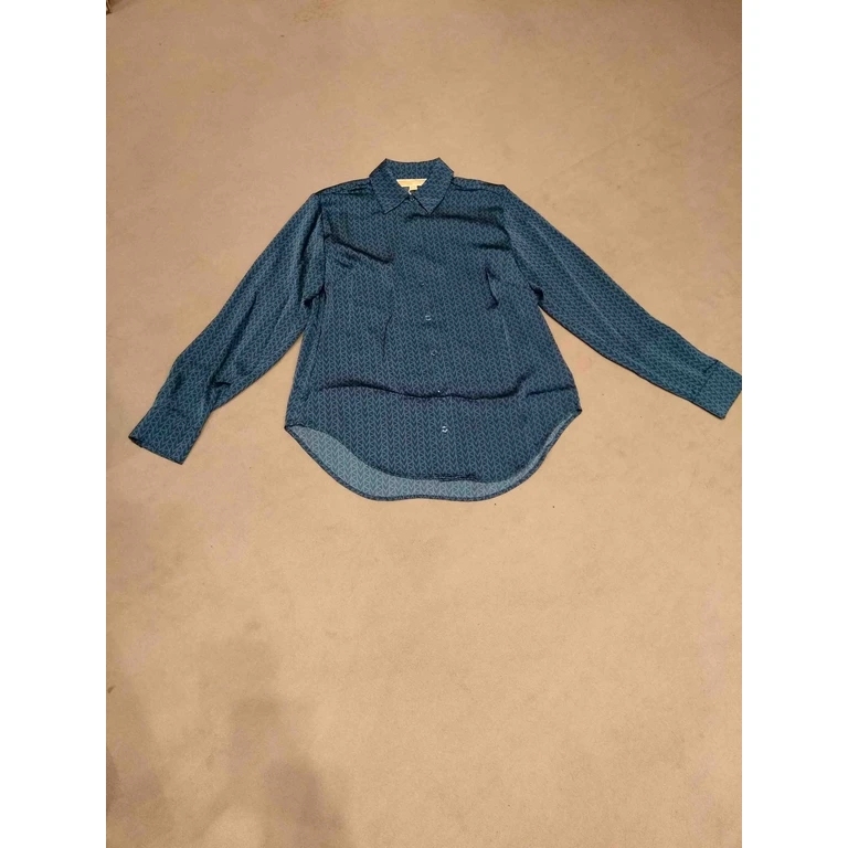 Michael Kors Woven Tops Blue Recycled Polyester Top - Women