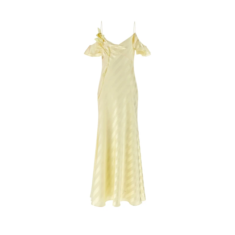 Self-Portrait SELF PORTRAIT Dresses Yellow Poliestere Elastan - Women