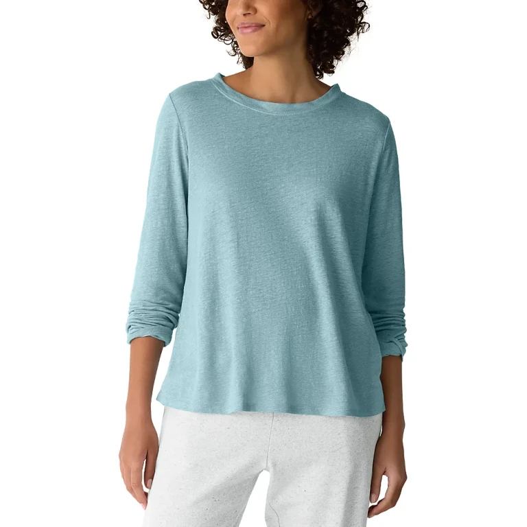 Eileen Fisher Long Sleeve Linen Tee