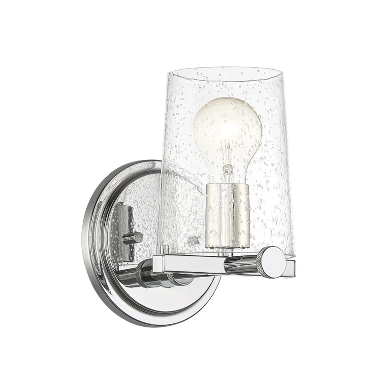 Chrome One Light Wall Sconce from the Matteson Collection