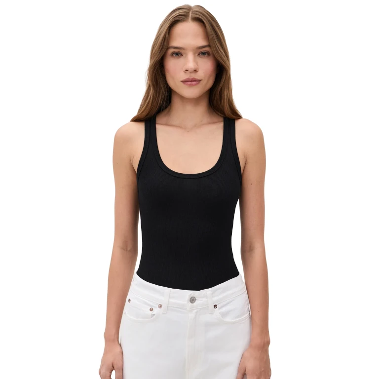 AGOLDE Maria Thong Bodysuit Black XL