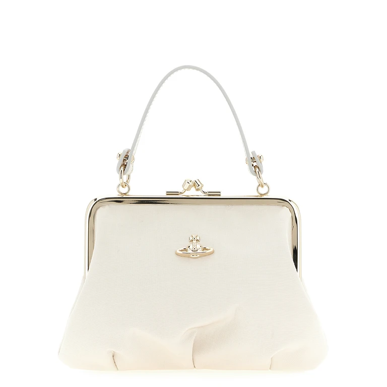 Vivienne Westwood Granny Frame Handbag White Viscose Hand Bags - Women