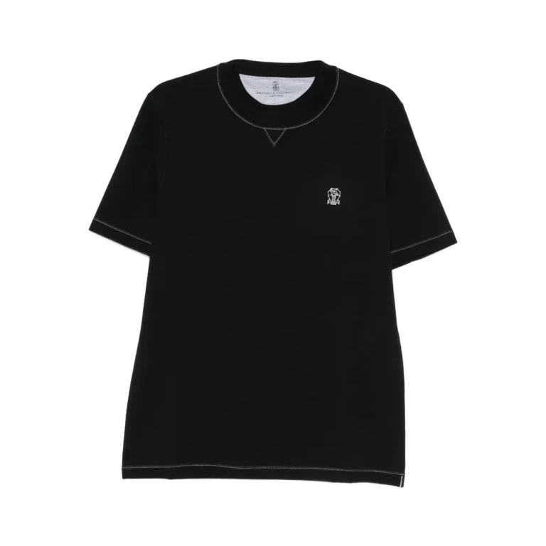 Brunello Cucinelli Embroidered Trim T-shirt