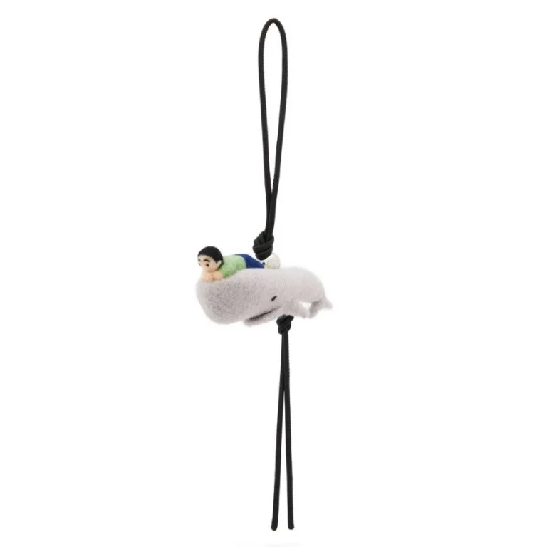 Loewe Whale Charm In Felt and Calfskin
