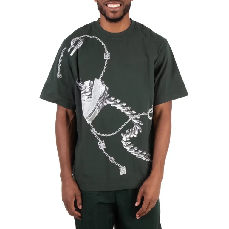 Burberry Graphic Print Crewneck Cotton T-Shirt