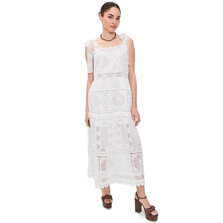 Zimmermann Aster Lace Trim Slip Dress Ivory 4