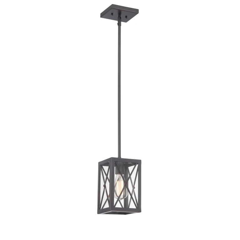 Satin Bronze One Light Mini Pendant from the High Line Collection