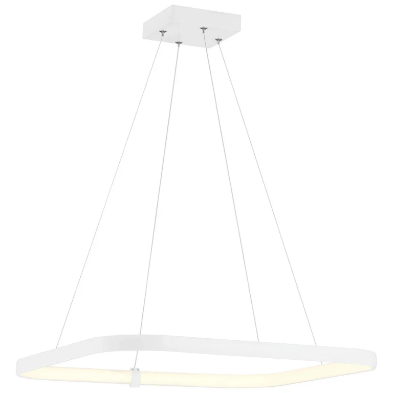Matte White LED Pendant from the Ravello Collection