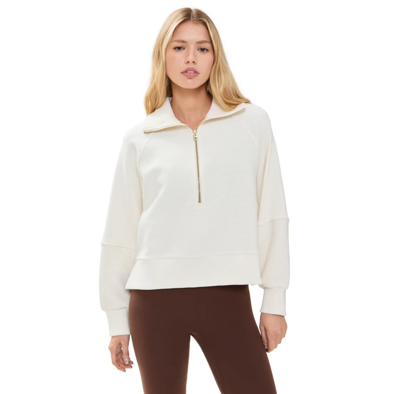 Varley Milano Half Zip Sweat Ivory XS