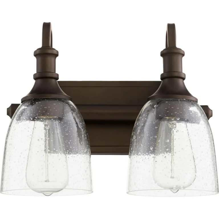 Quorum Richmond 2-Light Bathroom Vanity Light in Oiled Bronze