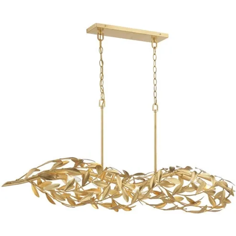 Antique Gold Linear Chandelier from the Broche Collection