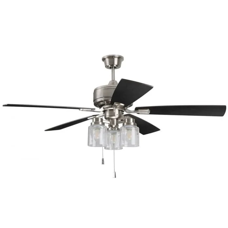 Brushed Polished Nickel 52" Ceiling Fan from the Kate Collection