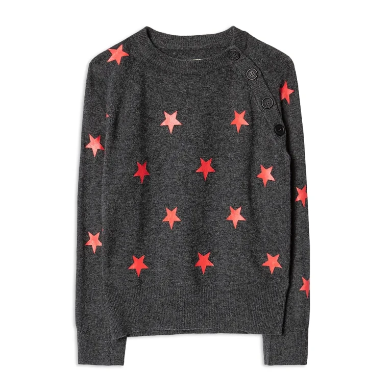 Zadig & Voltaire Girls' Ava Star Sweater - Little Kid, Big Kid