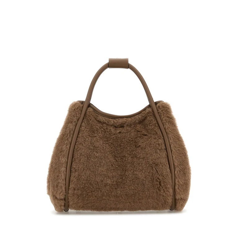 Max Mara Mud Teddy Marin Handbag Bronzo Borse A Mano - Women