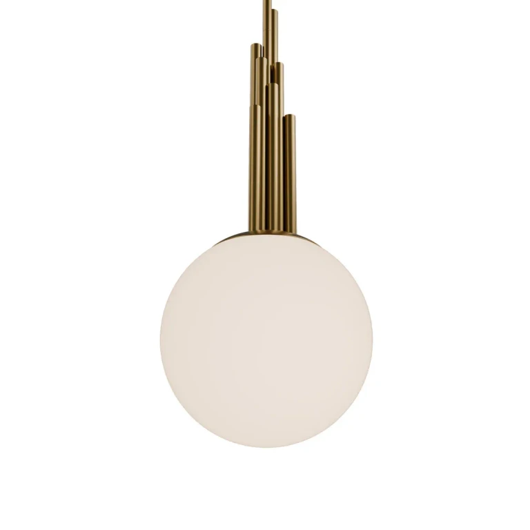 Aged Brass LED Pendant from the Sybil Collection